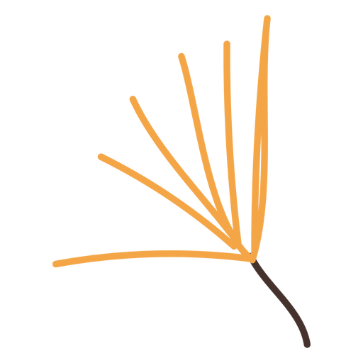 Autumn conifer needles cartoon PNG Design