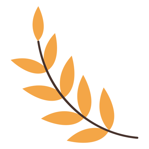 Autumn leaf branch cartoon PNG Design