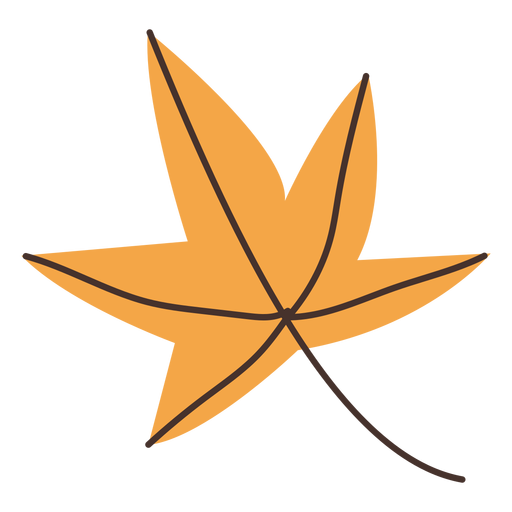 Autumn maple leaf cartoon PNG Design