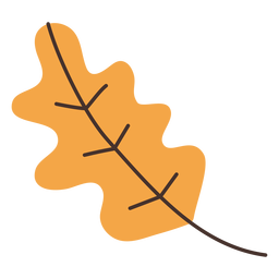 Herbst Eiche Blatt Cartoon PNG-Design