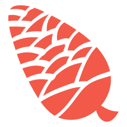 Silhueta de pinha de outono Desenho PNG