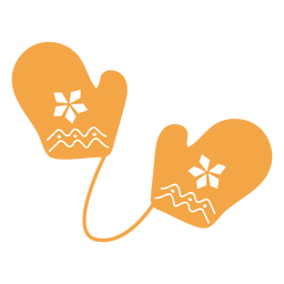 Herbstthema Handschuhe Cartoon PNG-Design