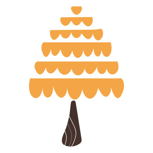 Árbol de otoño plano Diseño PNG