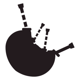 Gaita de foles instrumento musical preto Desenho PNG