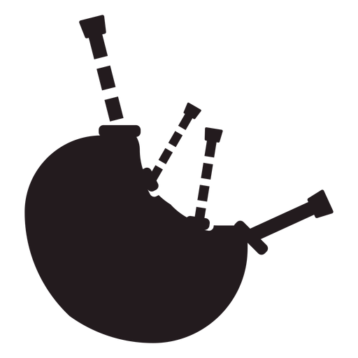 Dudelsack Musikinstrument schwarz PNG-Design