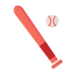 Baseballschläger flache Ikone PNG-Design