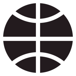 Pelota de baloncesto negra Diseño PNG