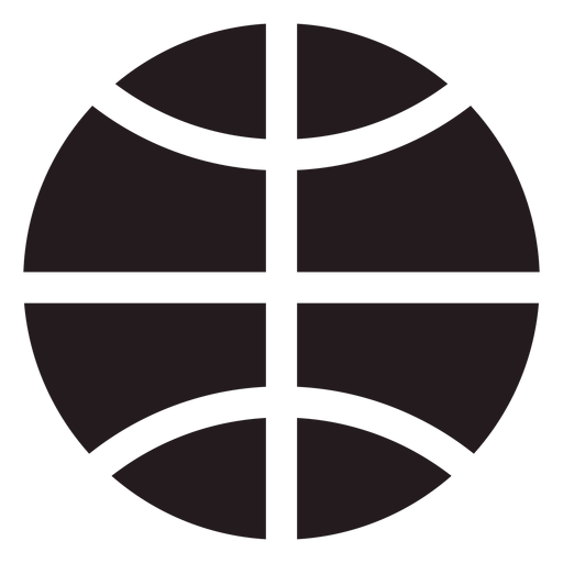 Basketball schwarz PNG-Design