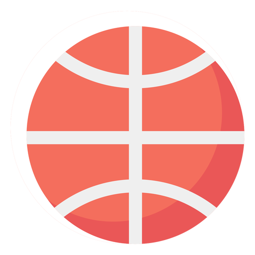 Basketballball flache Ikone Basketball PNG-Design