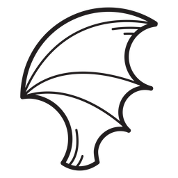 Icono de línea de ala de murciélago Diseño PNG