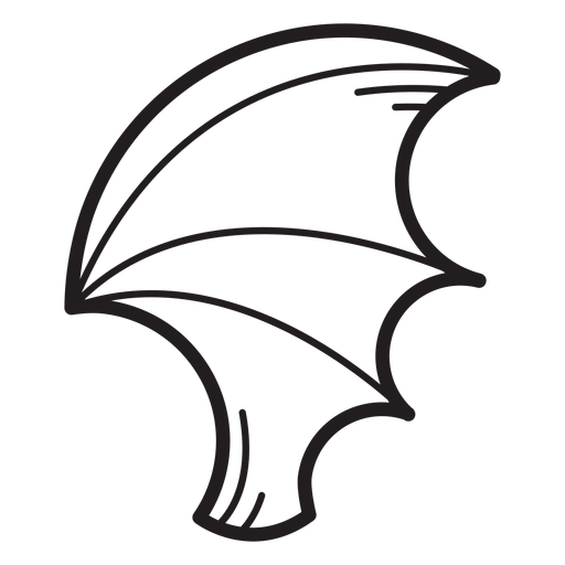 Ícone de linha de asa de morcego Desenho PNG