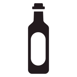 Beer bottle black PNG Design