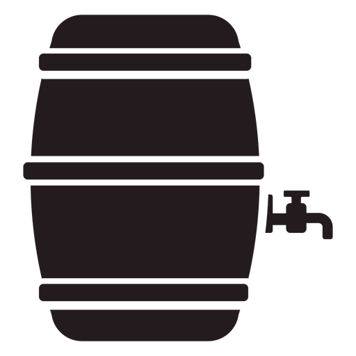 Beer keg black PNG Design