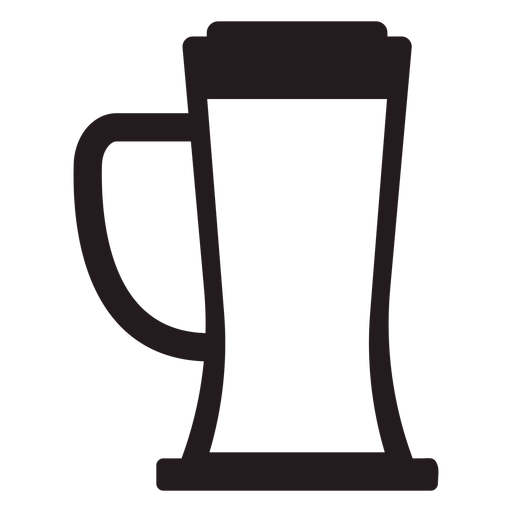 Bierkrug schwarz PNG-Design
