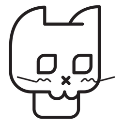 Cartoon Black Cat Icon PNG & SVG Design For T-Shirts