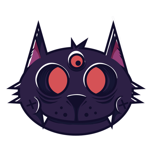 Desenho do ícone de cabeça de gato preto Desenho PNG