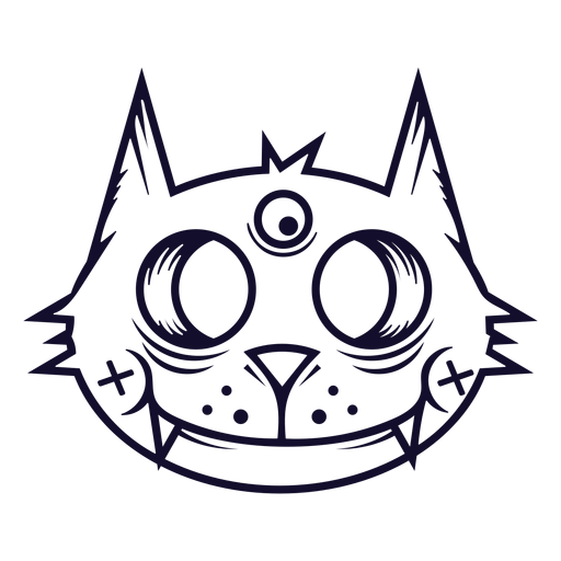 Download Black cat head icon line - Transparent PNG & SVG vector file