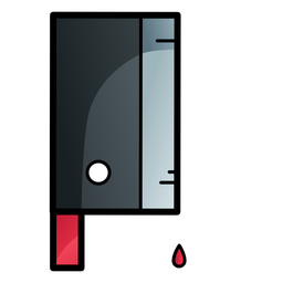 Bloody cleaver knife cartoon icon PNG Design