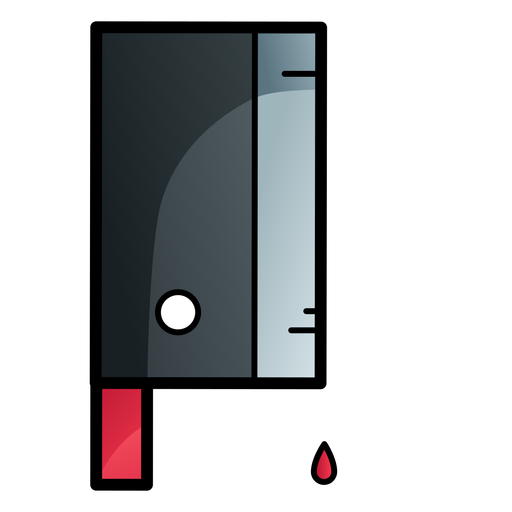 Icono de dibujos animados de cuchillo de cuchilla sangrienta