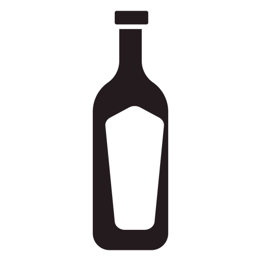 Botella de vino negro Diseño PNG