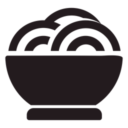 Cuenco de pasta negra Diseño PNG
