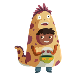 Junge der Nessie Monster Kostüm trägt PNG-Design