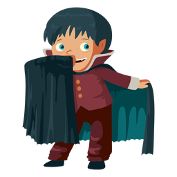 Niño disfrazado de vampiro Diseño PNG