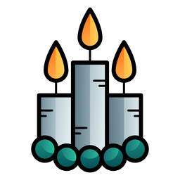 Ícone de desenho de velas queimando Desenho PNG