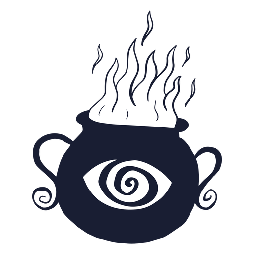 Burning cauldron silhouette