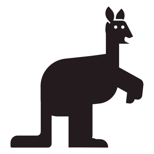 Känguru-Seitenansicht schwarz PNG-Design