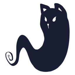 Silhueta de fantasma de gato Desenho PNG