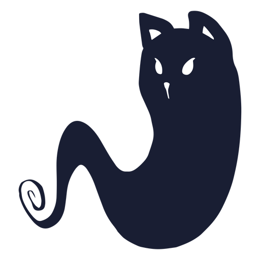Silhueta de fantasma de gato