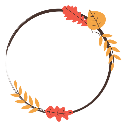 Download Circle autumn leaves frame - Transparent PNG & SVG vector file