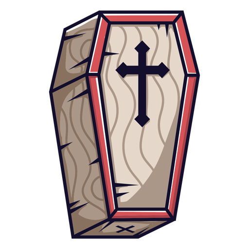 Coffin icon cartoon