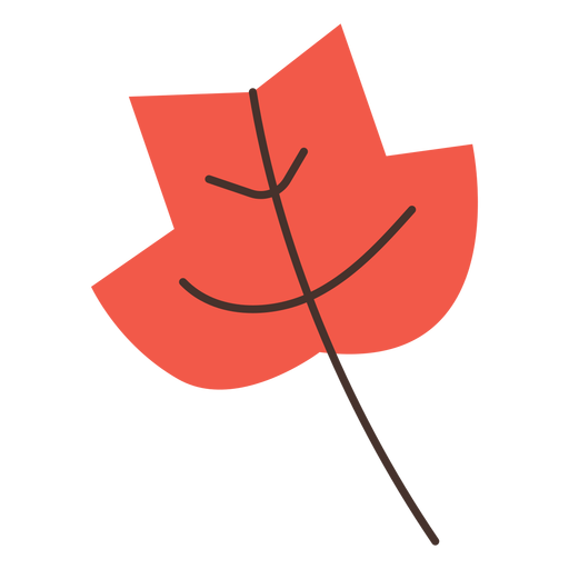 Farbiges Herbstblatt flach PNG-Design