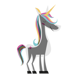 Colorful unicorn illustration PNG Design
