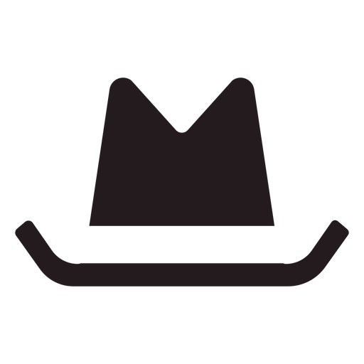 Cowboy hat black PNG Design