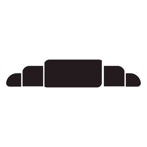 Vista lateral de croissant negro Diseño PNG