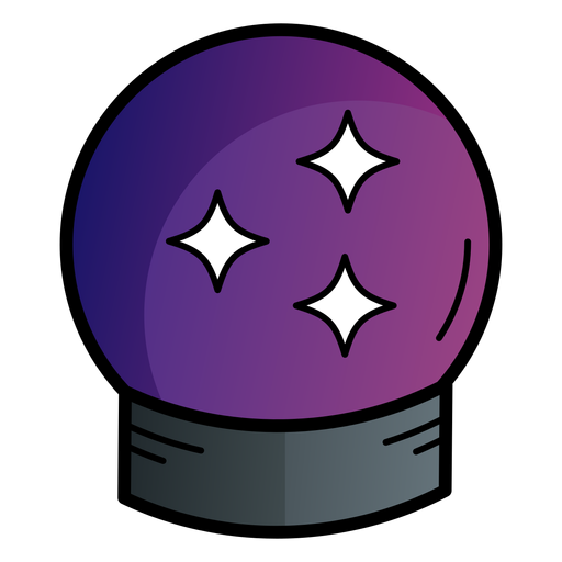 Crystal ball cartoon icon PNG Design