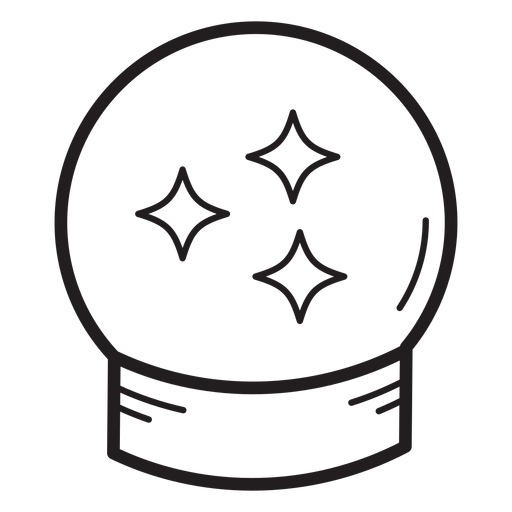 Crystal ball line icon PNG Design