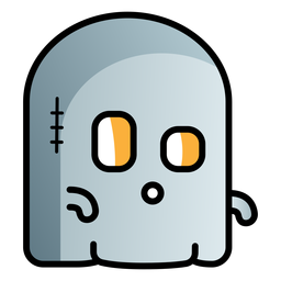 Icono de dibujos animados lindo fantasma Diseño PNG