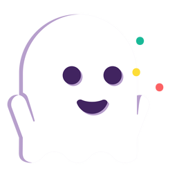 Lindo fantasma plano halloween Transparent PNG