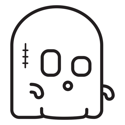 Icono de línea fantasma lindo Diseño PNG