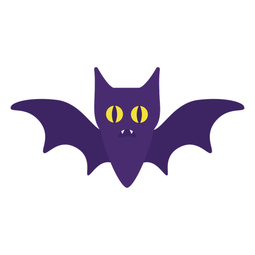 Cute little bat flat halloween PNG Design