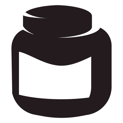 Dijon mustard jar black PNG Design