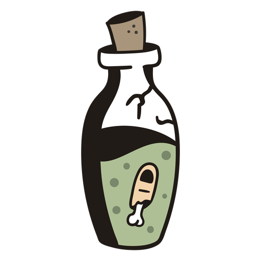 Ekelhafte Flaschenhand gezeichnet PNG-Design