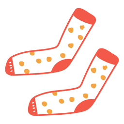 Gepunktete Socken Cartoon PNG-Design