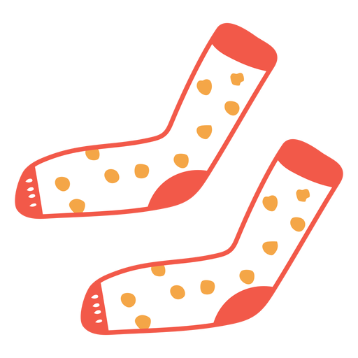 Dotted socks cartoon PNG Design
