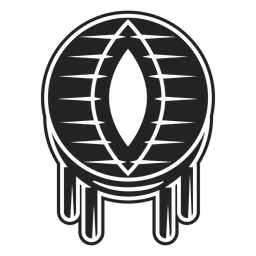 Icono de globo ocular de dragón negro Diseño PNG