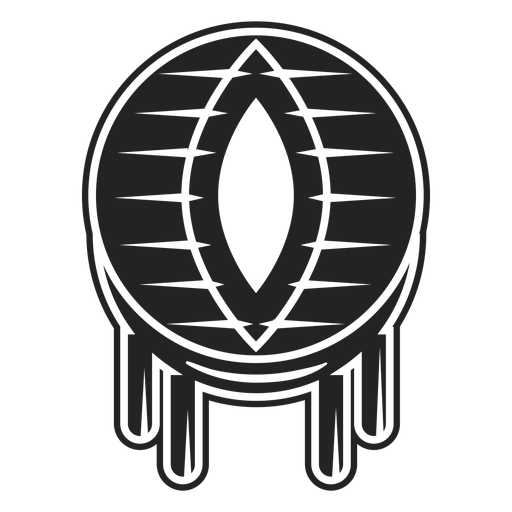 Drachen Augapfel Symbol schwarz PNG-Design